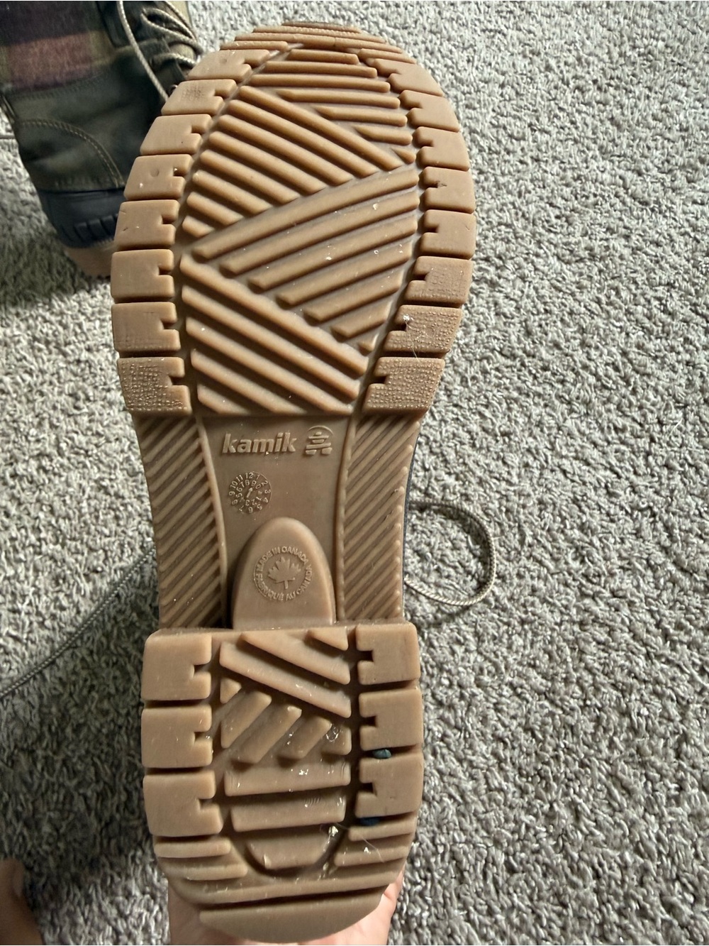 Kamik Women's Olive and Tan Waterproof Lace-Up Winter Boots - Picture 2 of 5